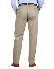 Regular Fit Tapered Leg Flat Front Khaki Pants
