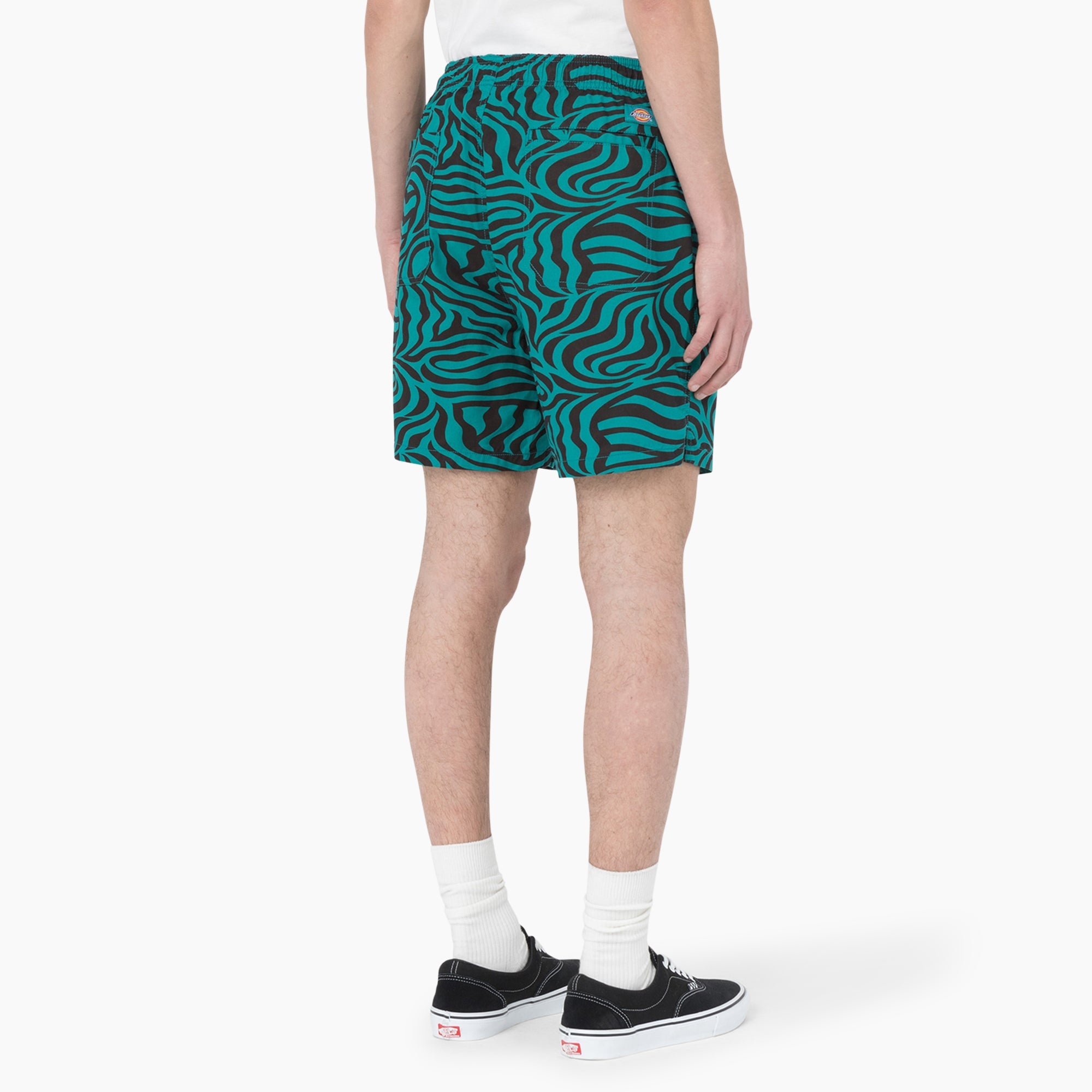 Zebra Print Modern Fit Drawstring Shorts, 6"