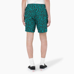 Zebra Print Modern Fit Drawstring Shorts, 6"