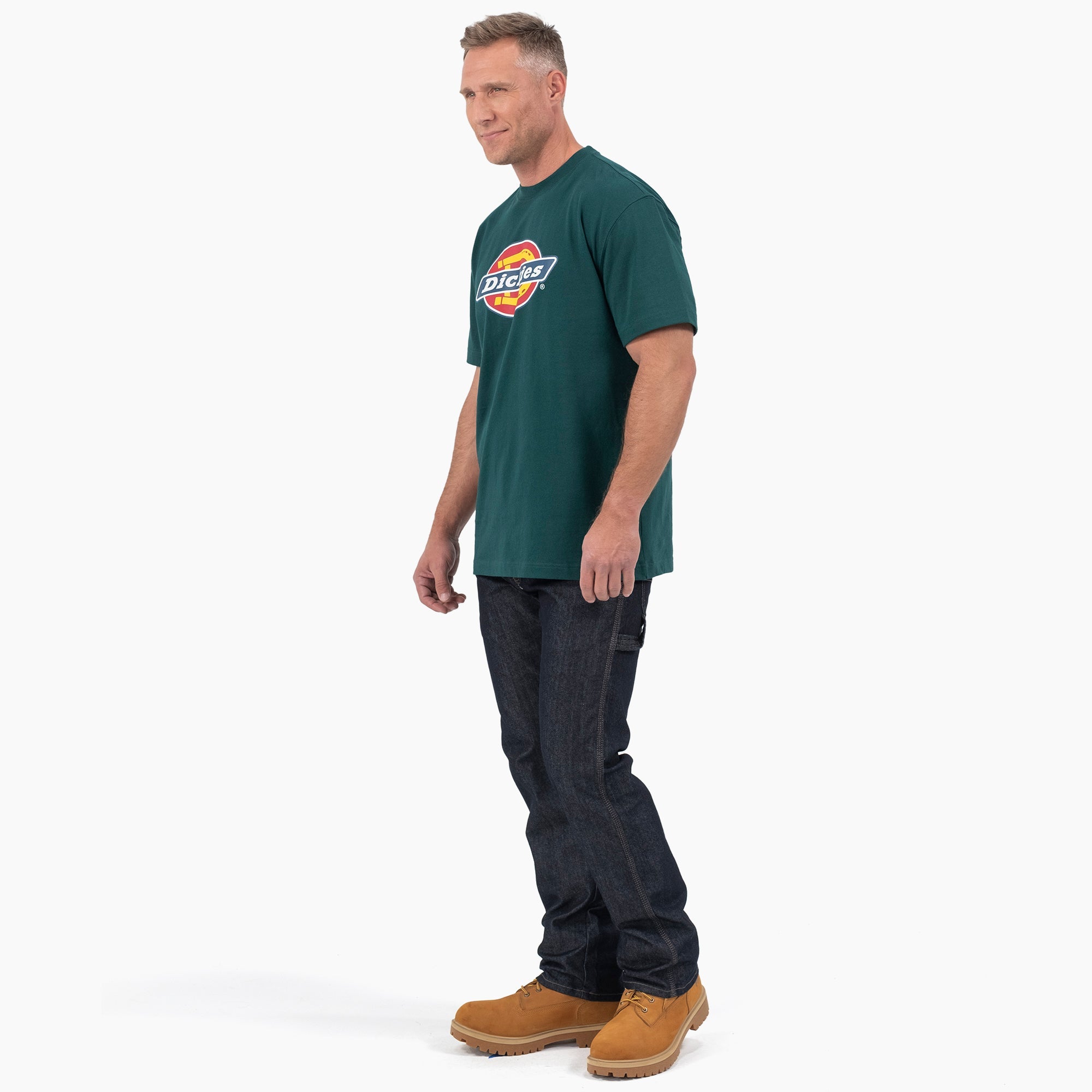 Short Sleeve Tri-Color Logo Graphic T-Shirt