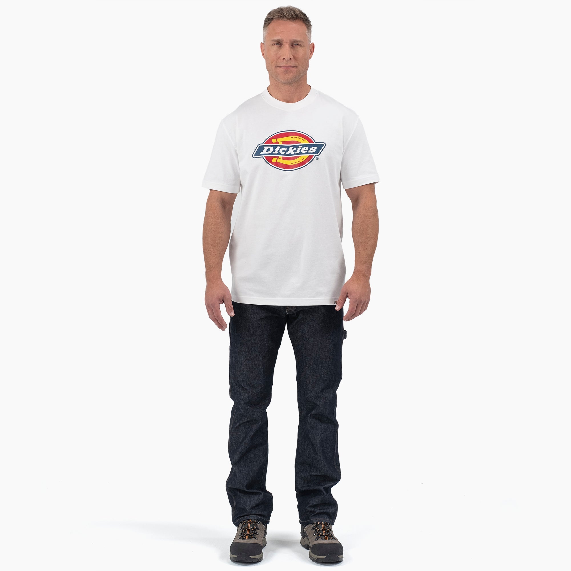 Short Sleeve Tri-Color Logo Graphic T-Shirt