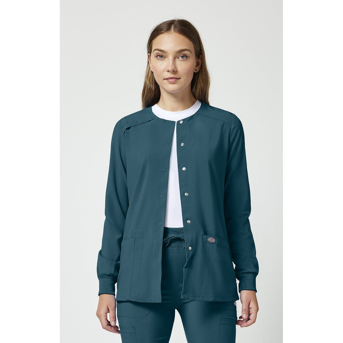 Women's EDS Essentials Snap Front Warm-Up Scrub Jacket
