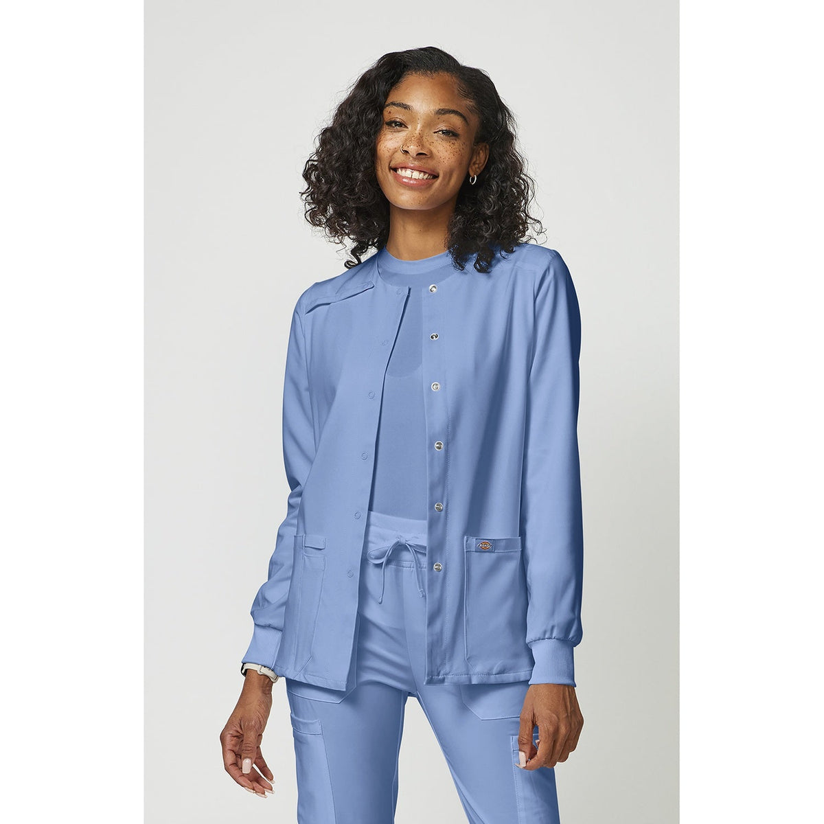 Women's EDS Essentials Snap Front Warm-Up Scrub Jacket