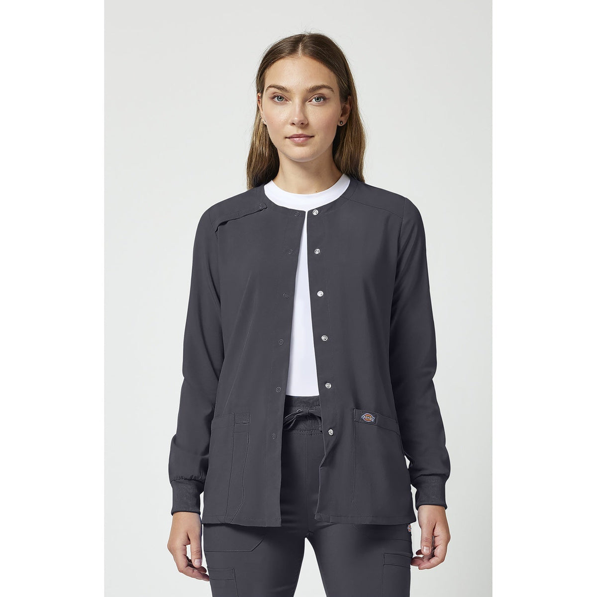 Women's EDS Essentials Snap Front Warm-Up Scrub Jacket
