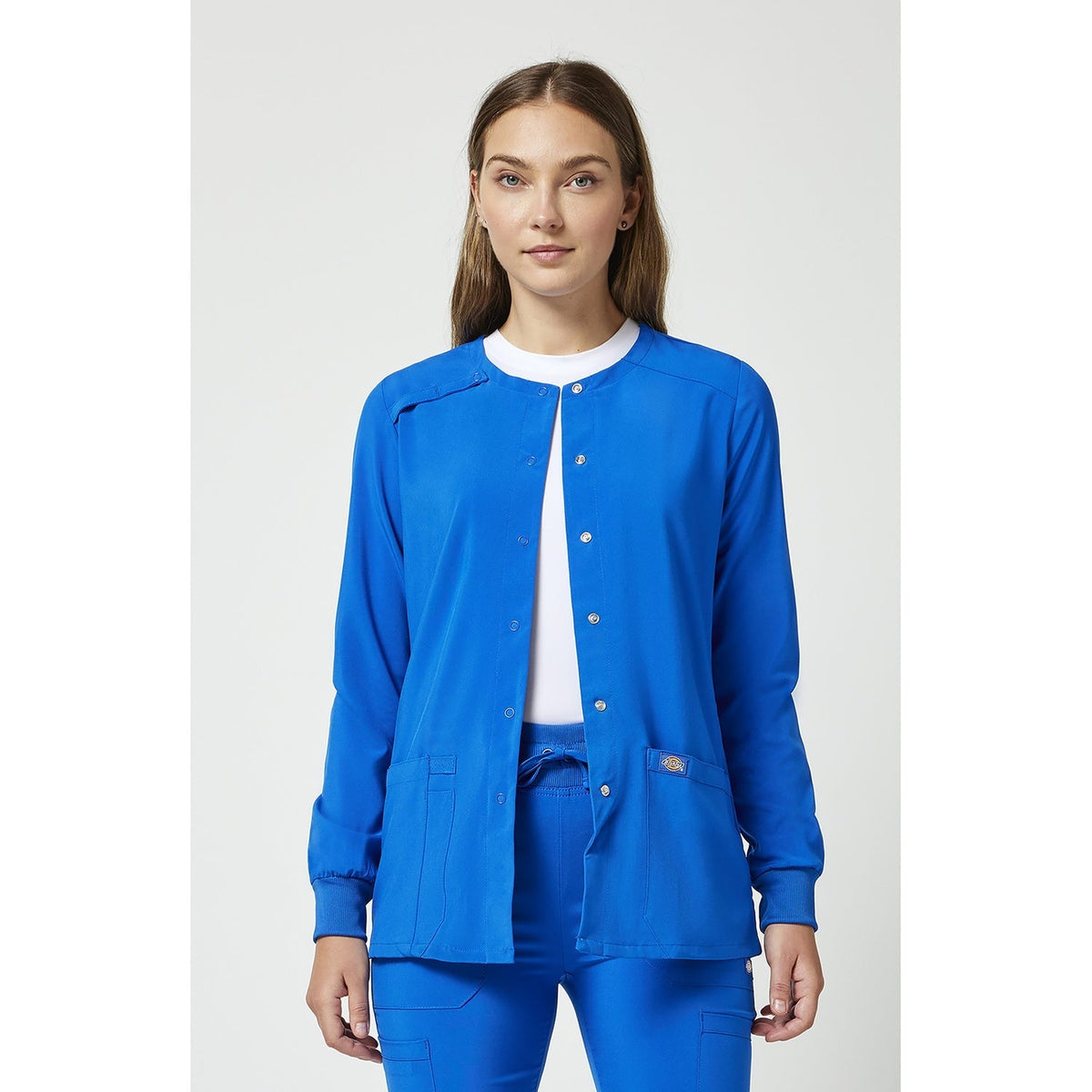 Women's EDS Essentials Snap Front Warm-Up Scrub Jacket
