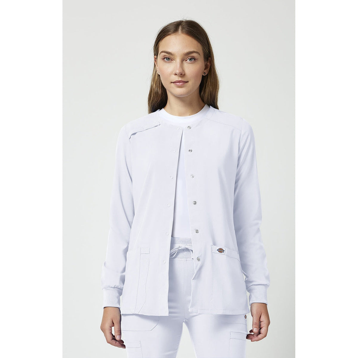 Women's EDS Essentials Snap Front Warm-Up Scrub Jacket