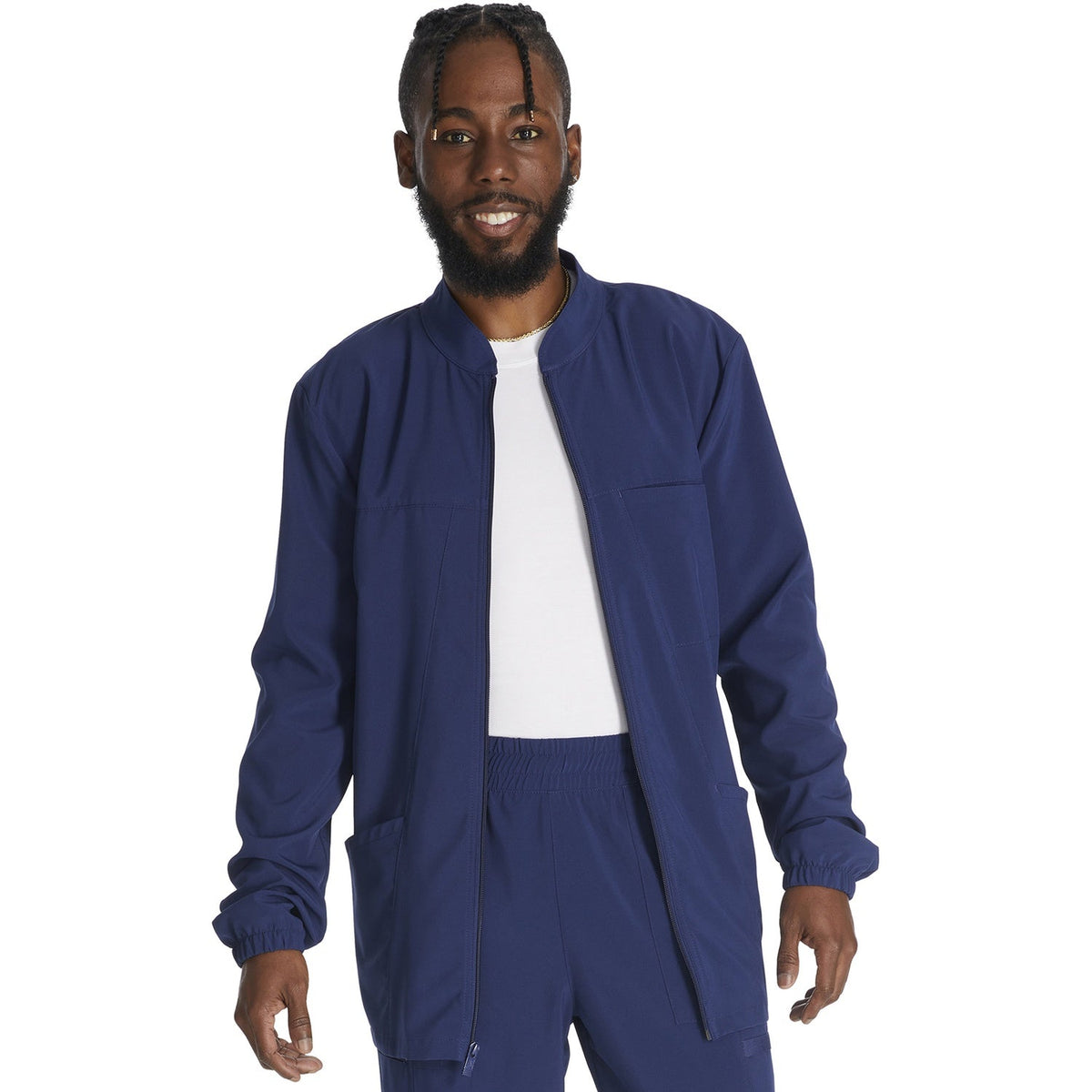 Men's EDS Essentials Zip Front Scrub Jacket