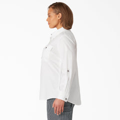 Women's Plus Long Sleeve Roll-Tab Work Shirt