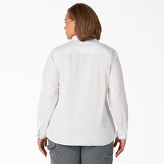 Women's Plus Long Sleeve Roll-Tab Work Shirt