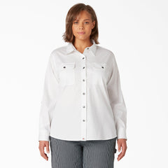 Women's Plus Long Sleeve Roll-Tab Work Shirt