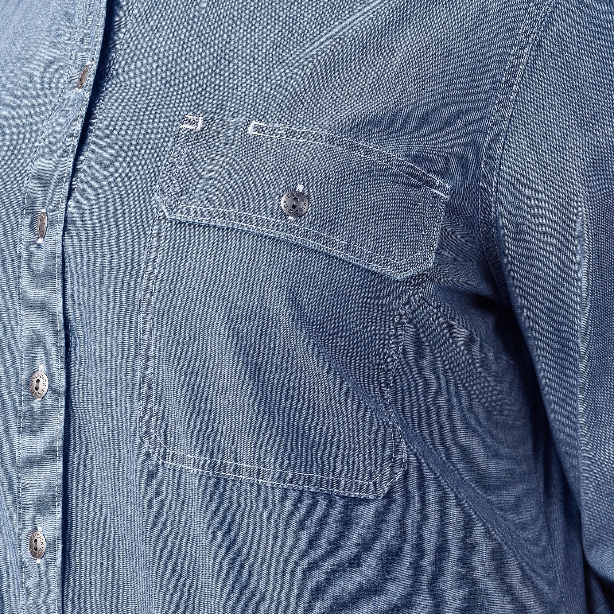Women's Plus Chambray Roll-Tab Work Shirt