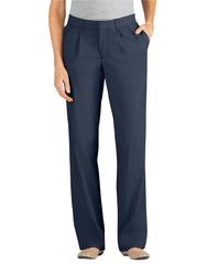 Women's Relaxed Fit Straight Leg Pleated Front Pants