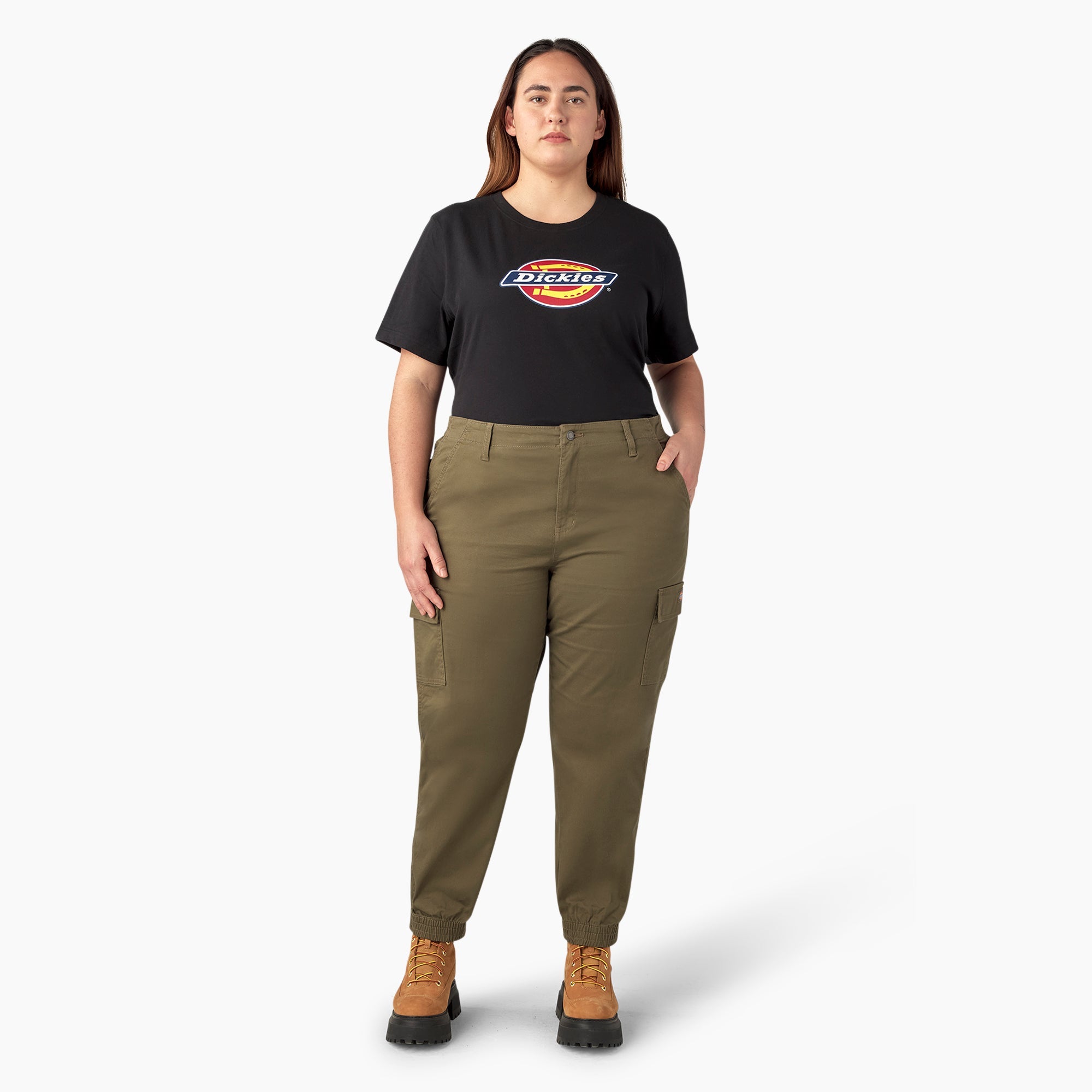 Women's Plus High Rise Fit Cargo Pants