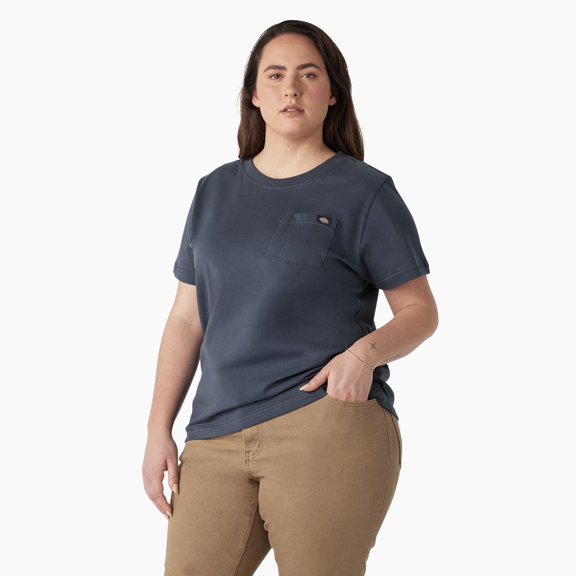Women's Plus Heavyweight Short Sleeve Pocket T-Shirt