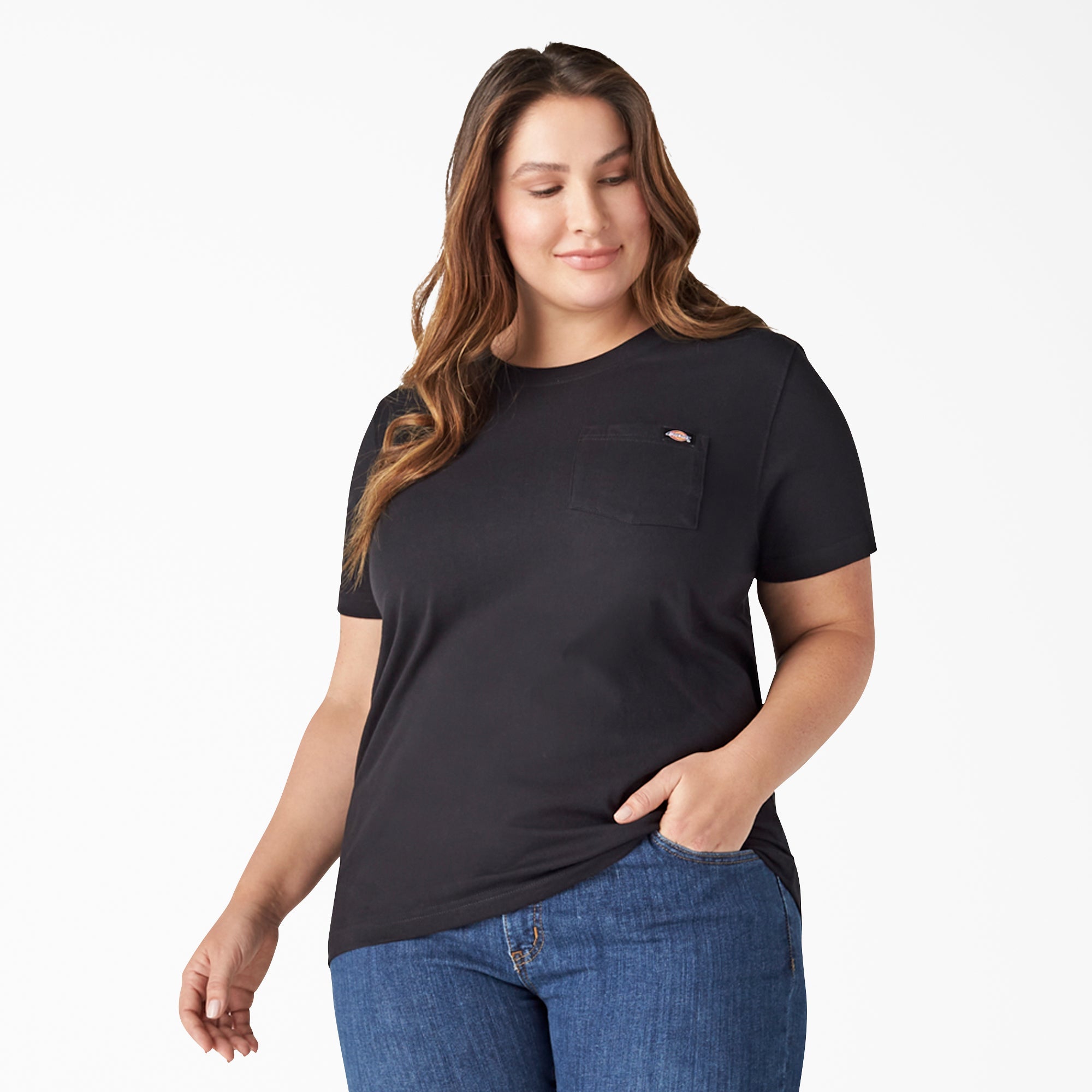 Women's Plus Heavyweight Short Sleeve Pocket T-Shirt