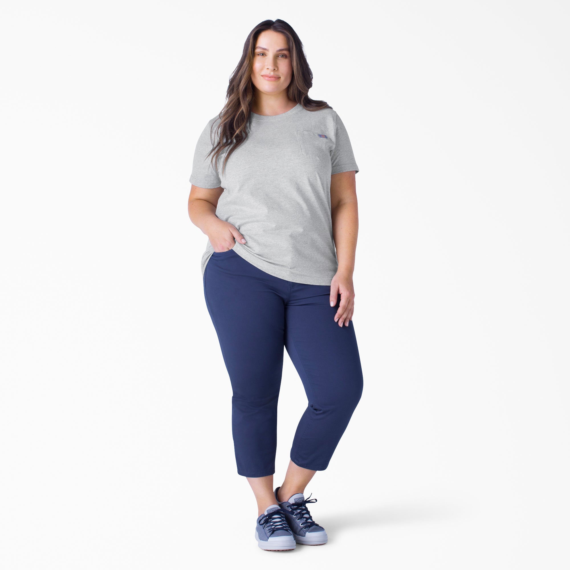 Women's Plus Heavyweight Short Sleeve Pocket T-Shirt