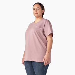 Women's Plus Heavyweight Short Sleeve Pocket T-Shirt