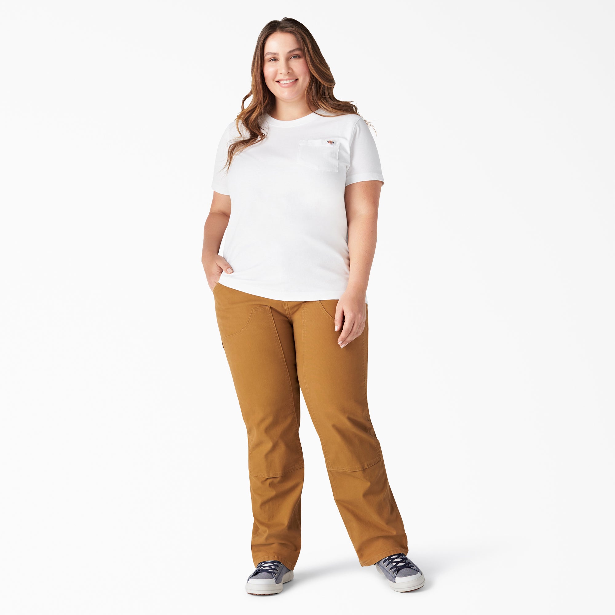 Women's Plus Heavyweight Short Sleeve Pocket T-Shirt