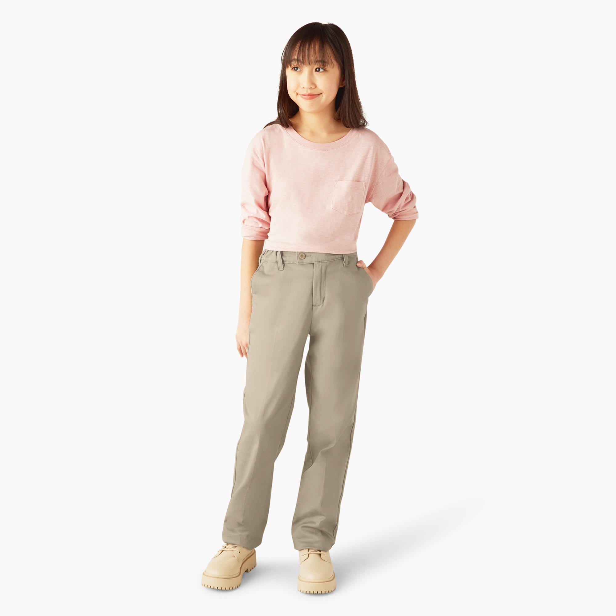 Girls' Slim Fit Pants, 4-20