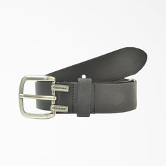 Big & Tall Leather Cut Edge Logo Belt