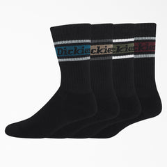 Rugby Stripe Socks, Size 6-12, 4-Pack