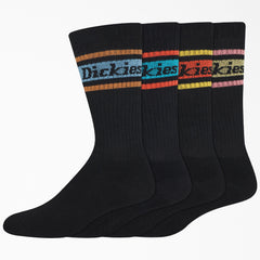 Rugby Stripe Socks, Size 6-12, 4-Pack