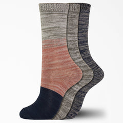 Women's Soft Marl Crew Socks, Size 6-9, 3-Pack