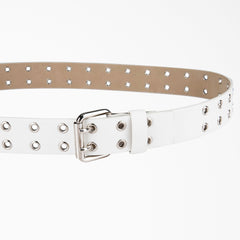 Women's Leather Double Grommet Belt