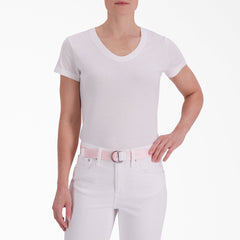 Women's D-Ring Logo Print Web Belt