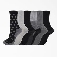 Women's Pattern Crew Socks, Size 6-9, 6-Pack