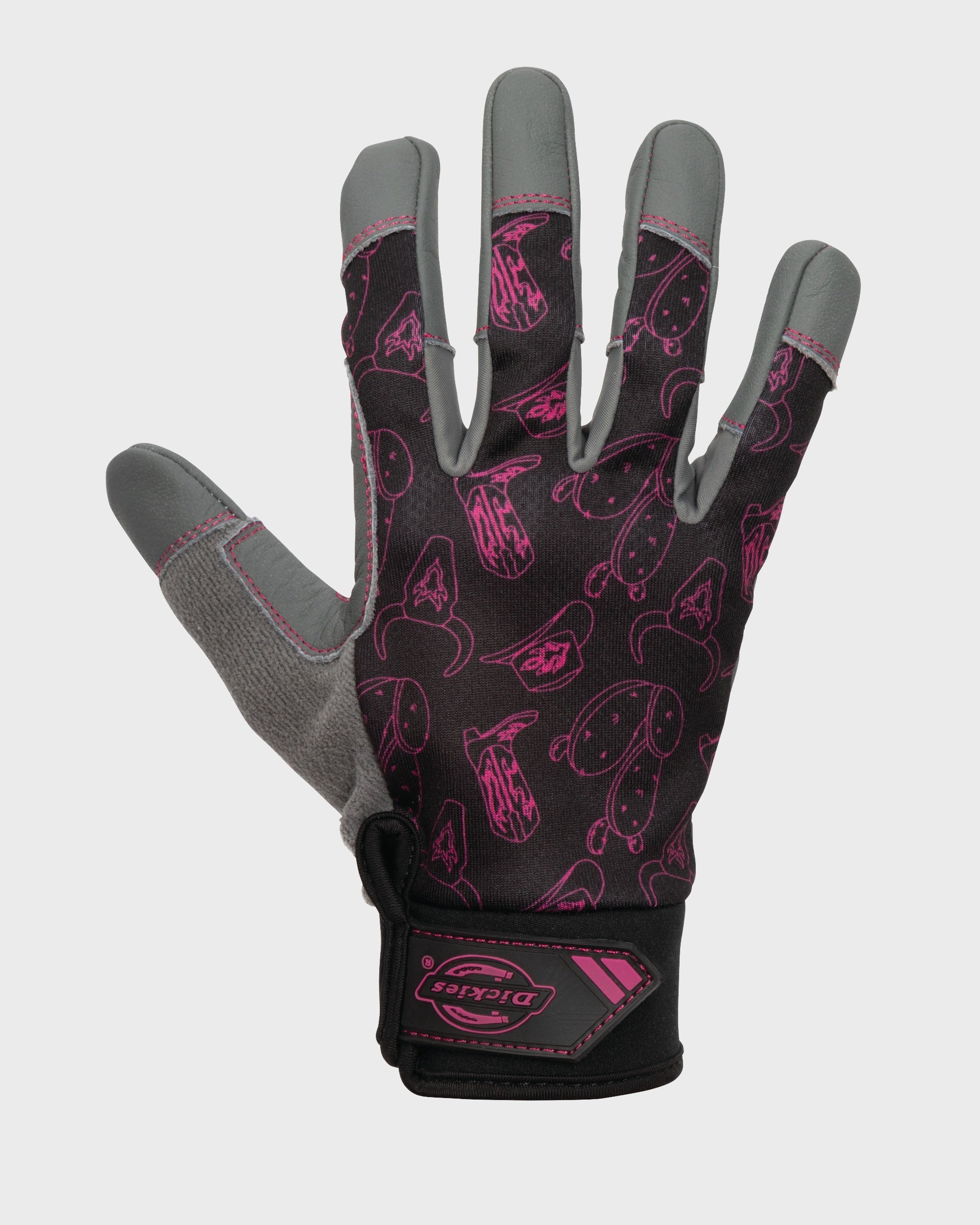 Lawn and Garden Work Gloves with Leather Palm