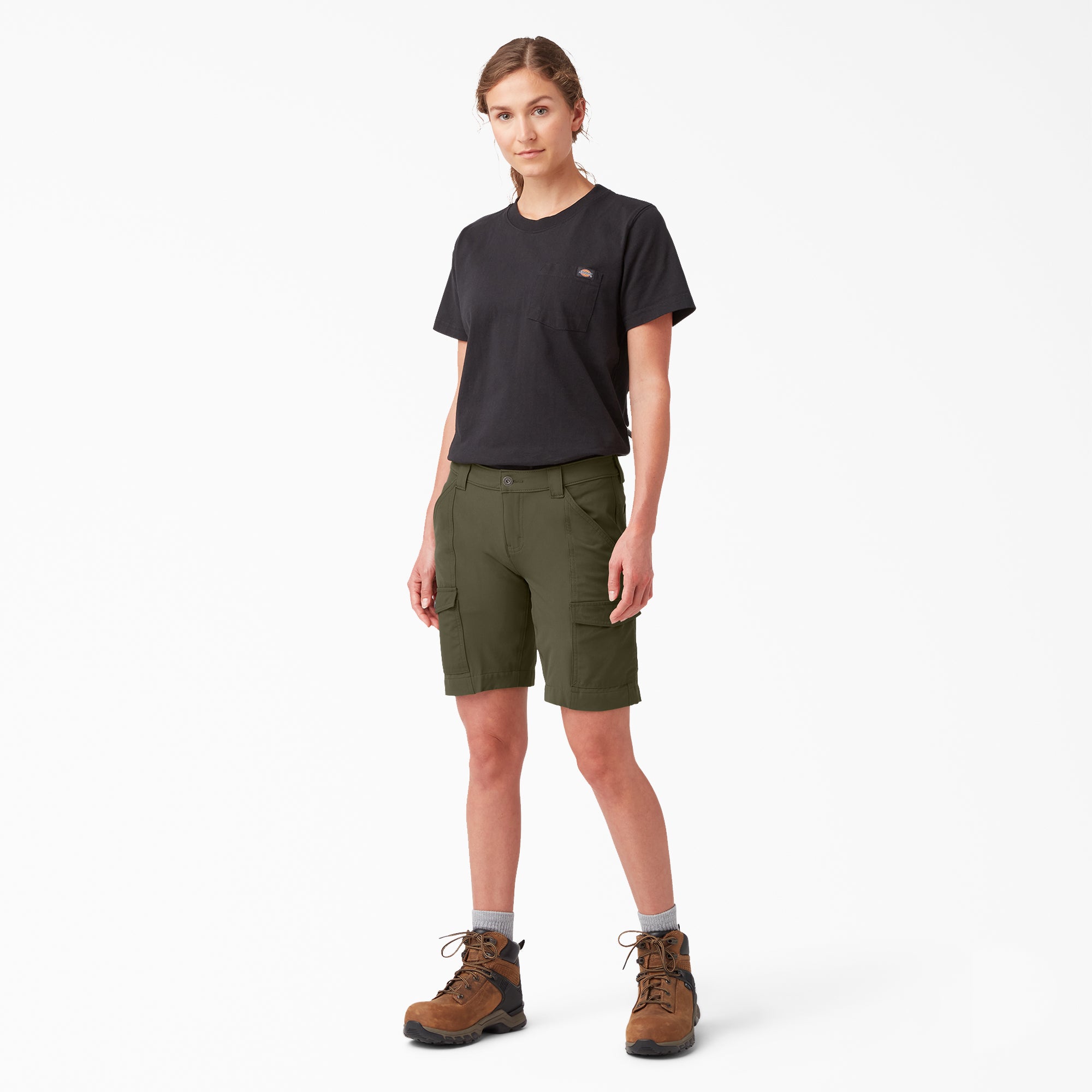 Women's Cooling Slim Fit Cargo Shorts, 10"