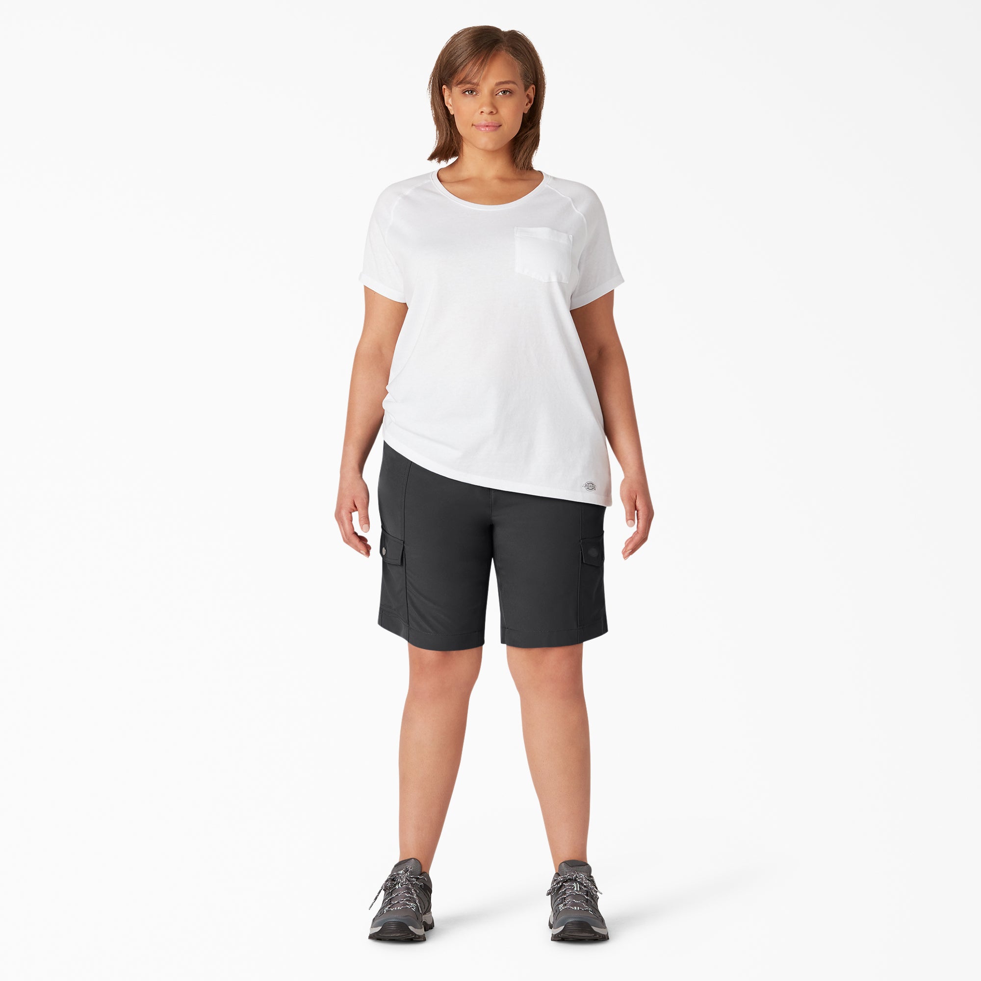 Women's Plus Cooling Slim Fit Cargo Shorts, 10"