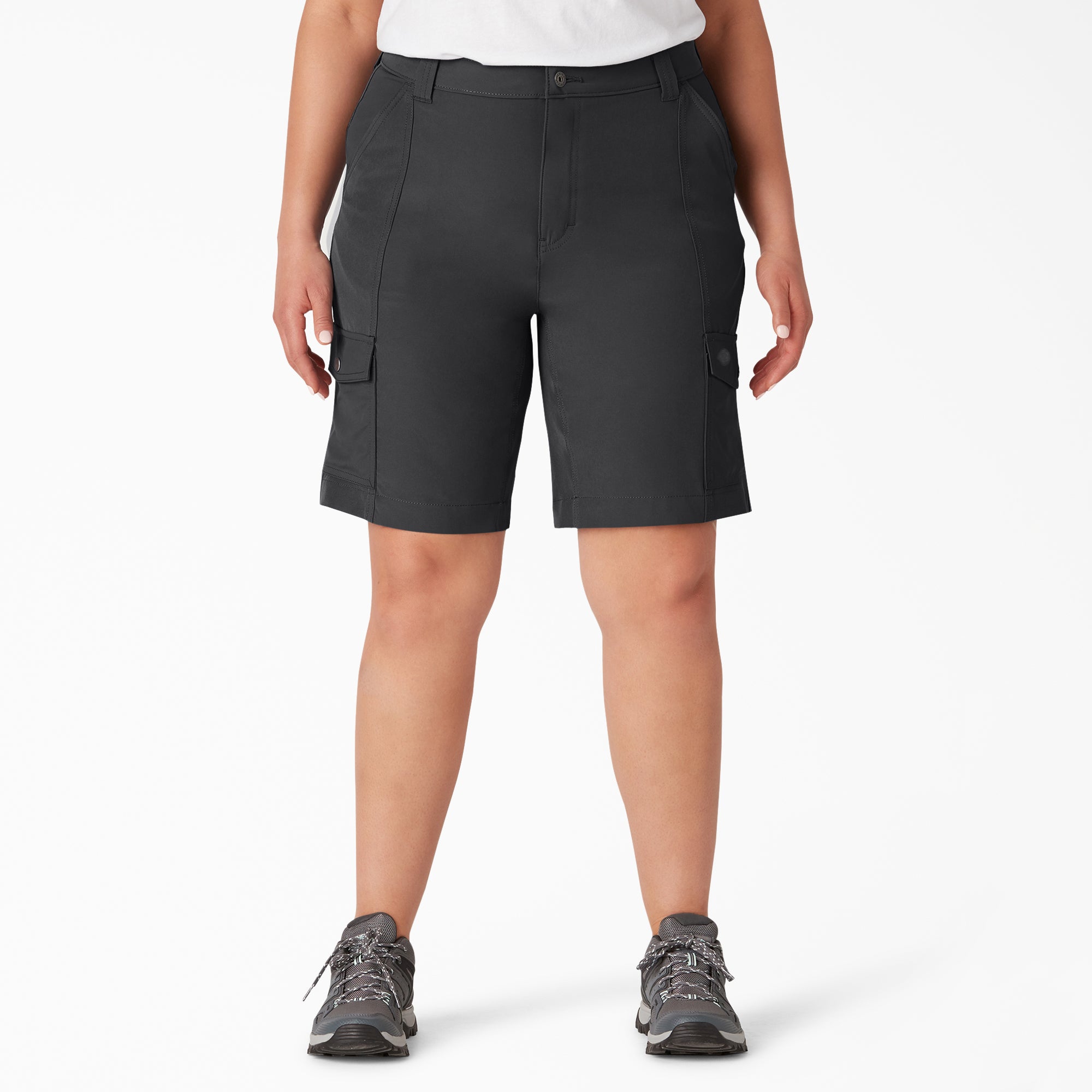 Women's Plus Cooling Slim Fit Cargo Shorts, 10"