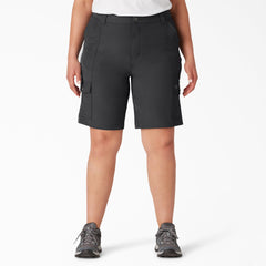 Women's Plus Cooling Slim Fit Cargo Shorts, 10"