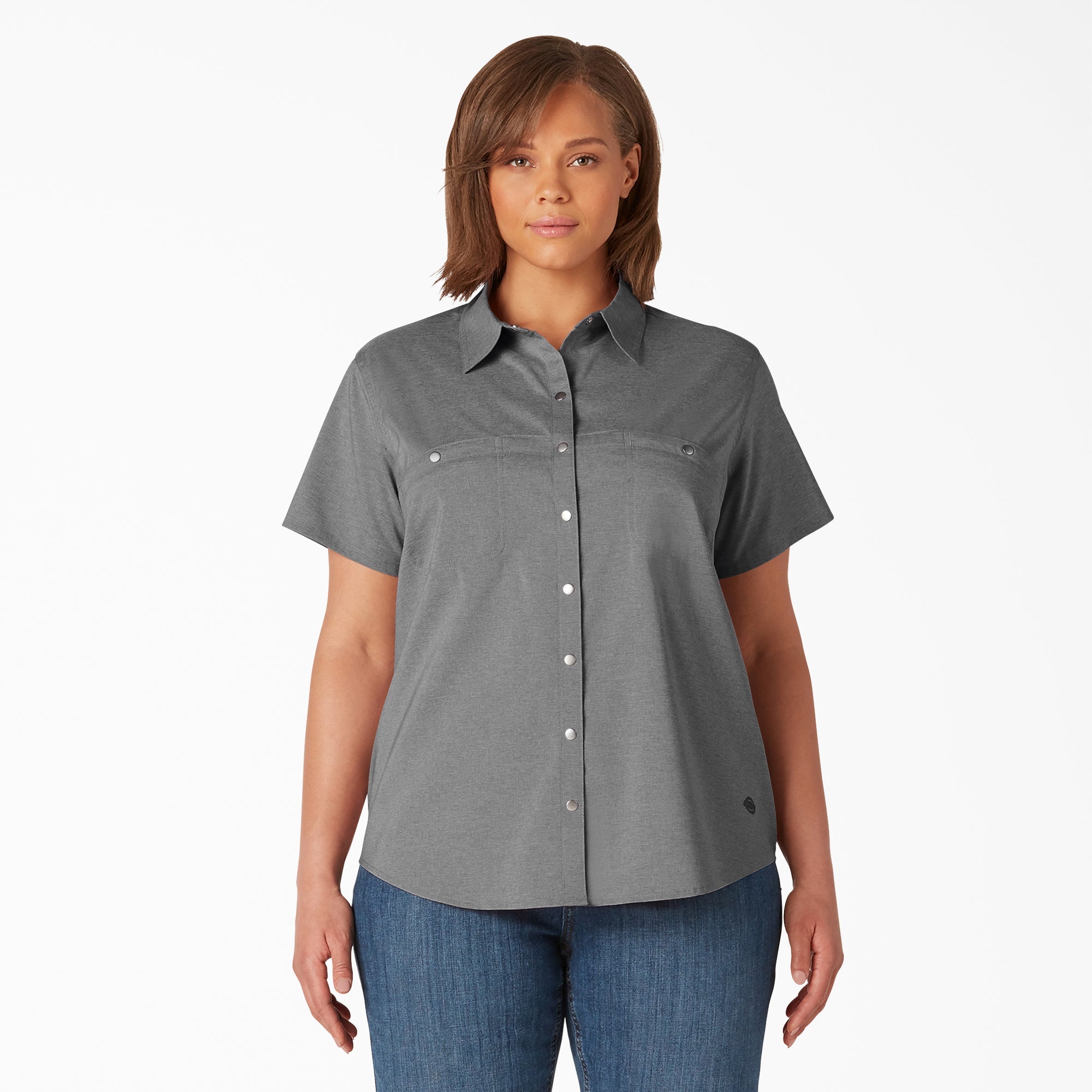 Women's Plus Cooling Short Sleeve Work Shirt