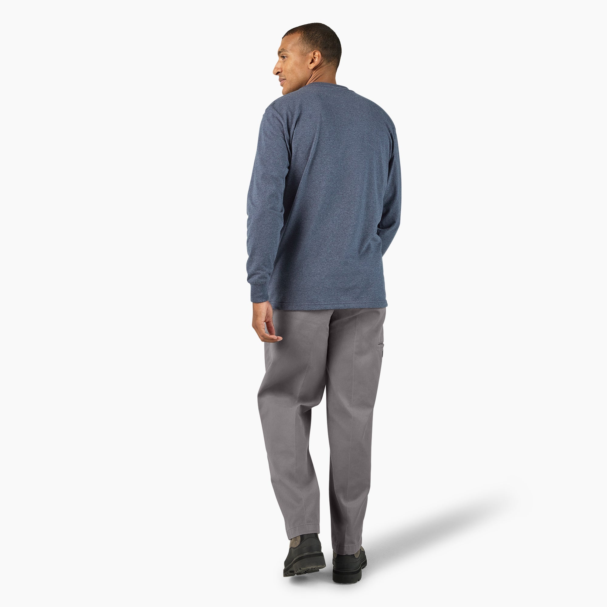 Heavyweight Heathered Long Sleeve Pocket T-Shirt