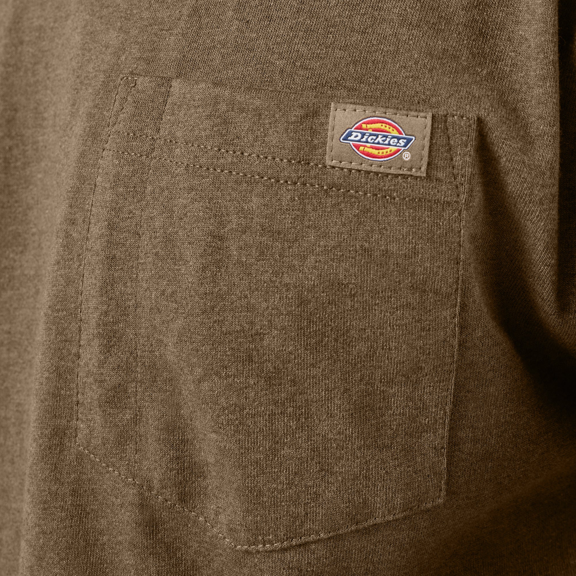 Heavyweight Heathered Long Sleeve Pocket T-Shirt