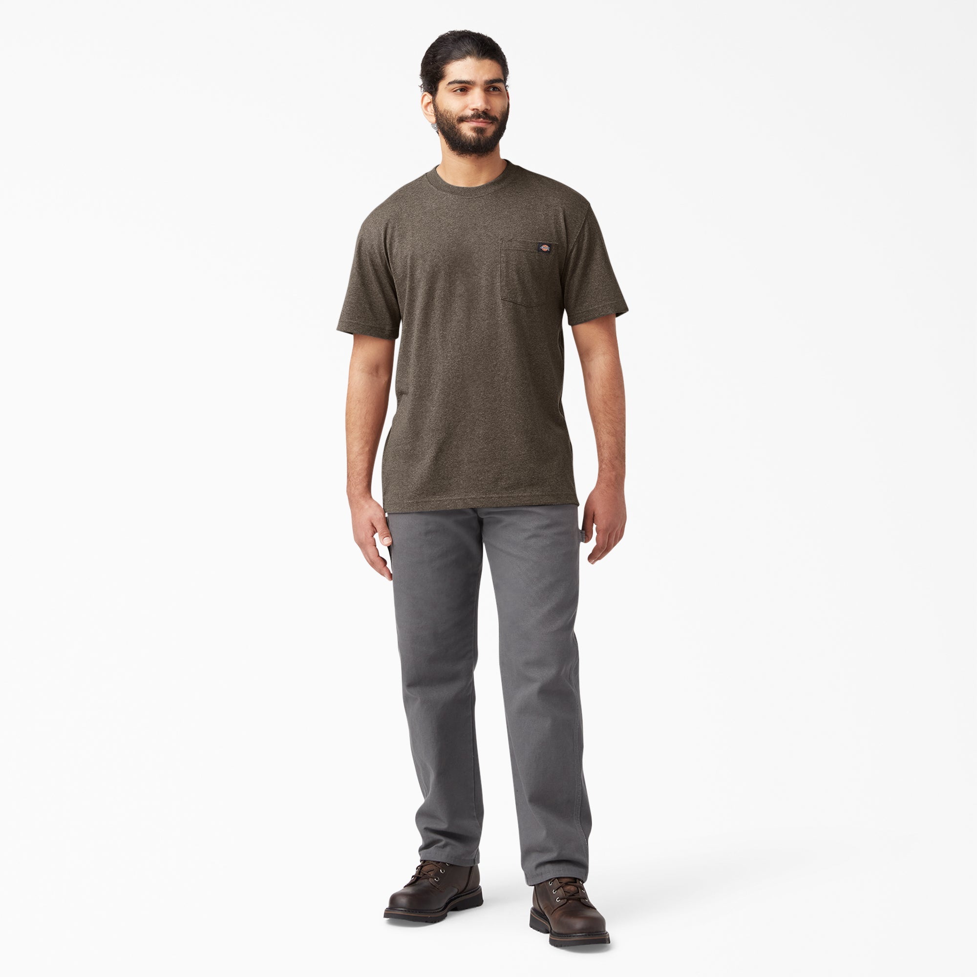 Heavyweight Heathered Short Sleeve Pocket T-Shirt