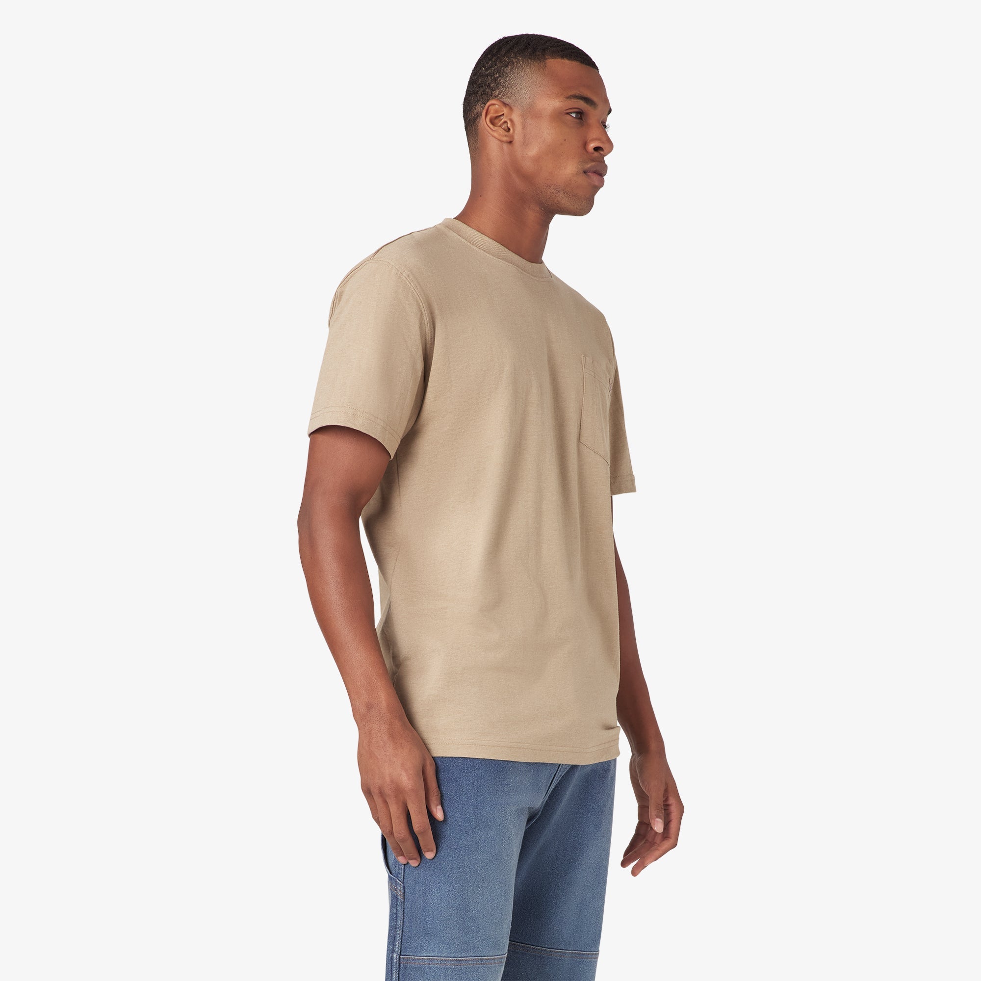 Heavyweight Heathered Short Sleeve Pocket T-Shirt