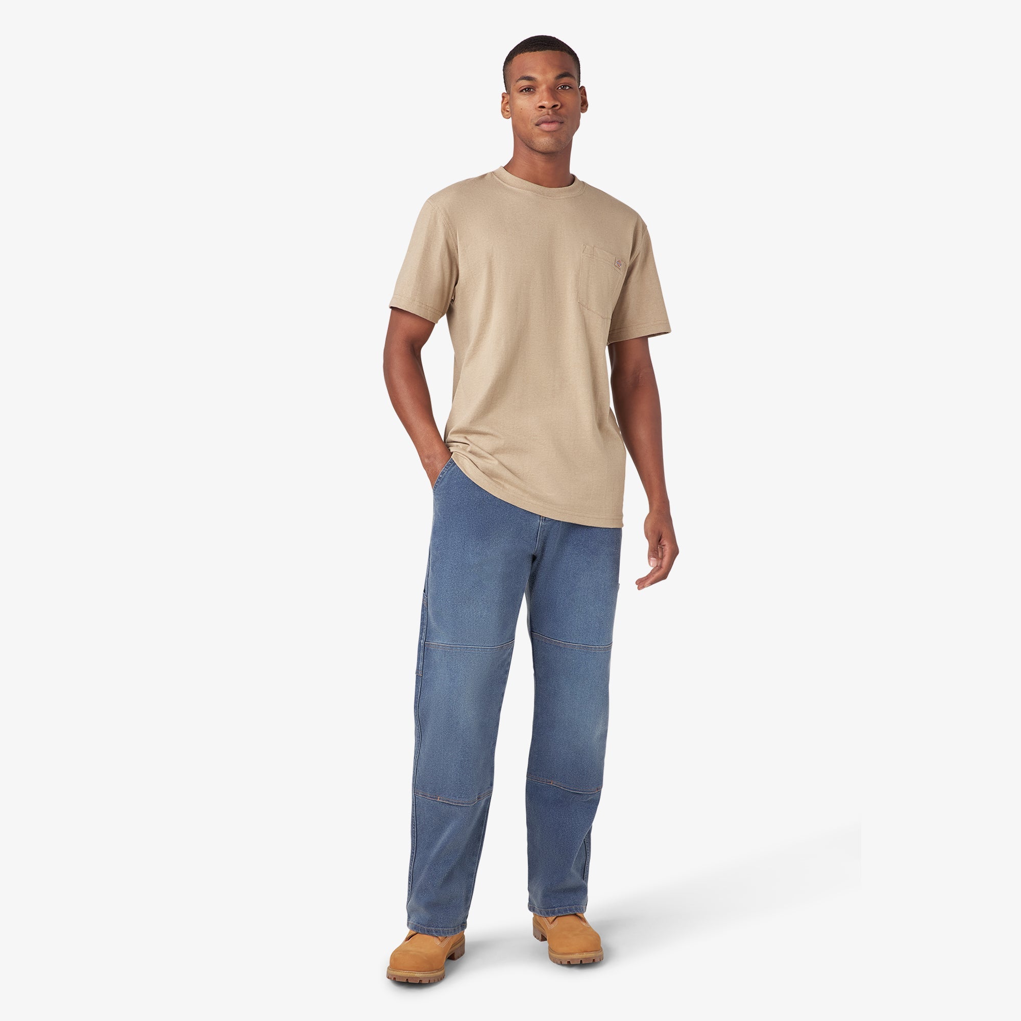 Heavyweight Heathered Short Sleeve Pocket T-Shirt