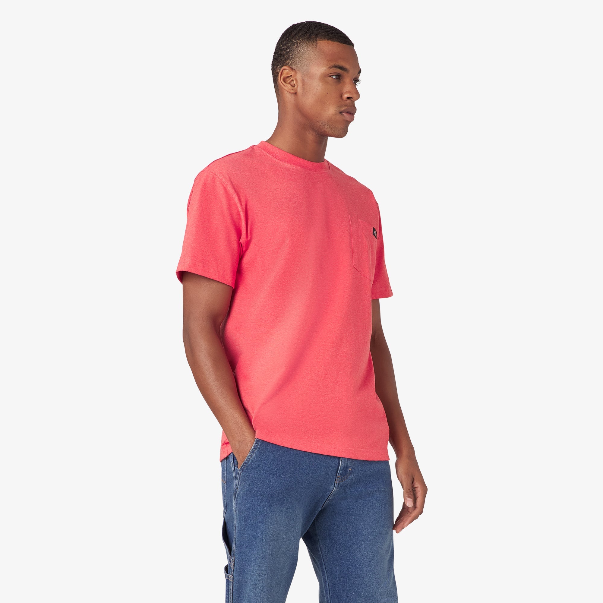 Heavyweight Heathered Short Sleeve Pocket T-Shirt