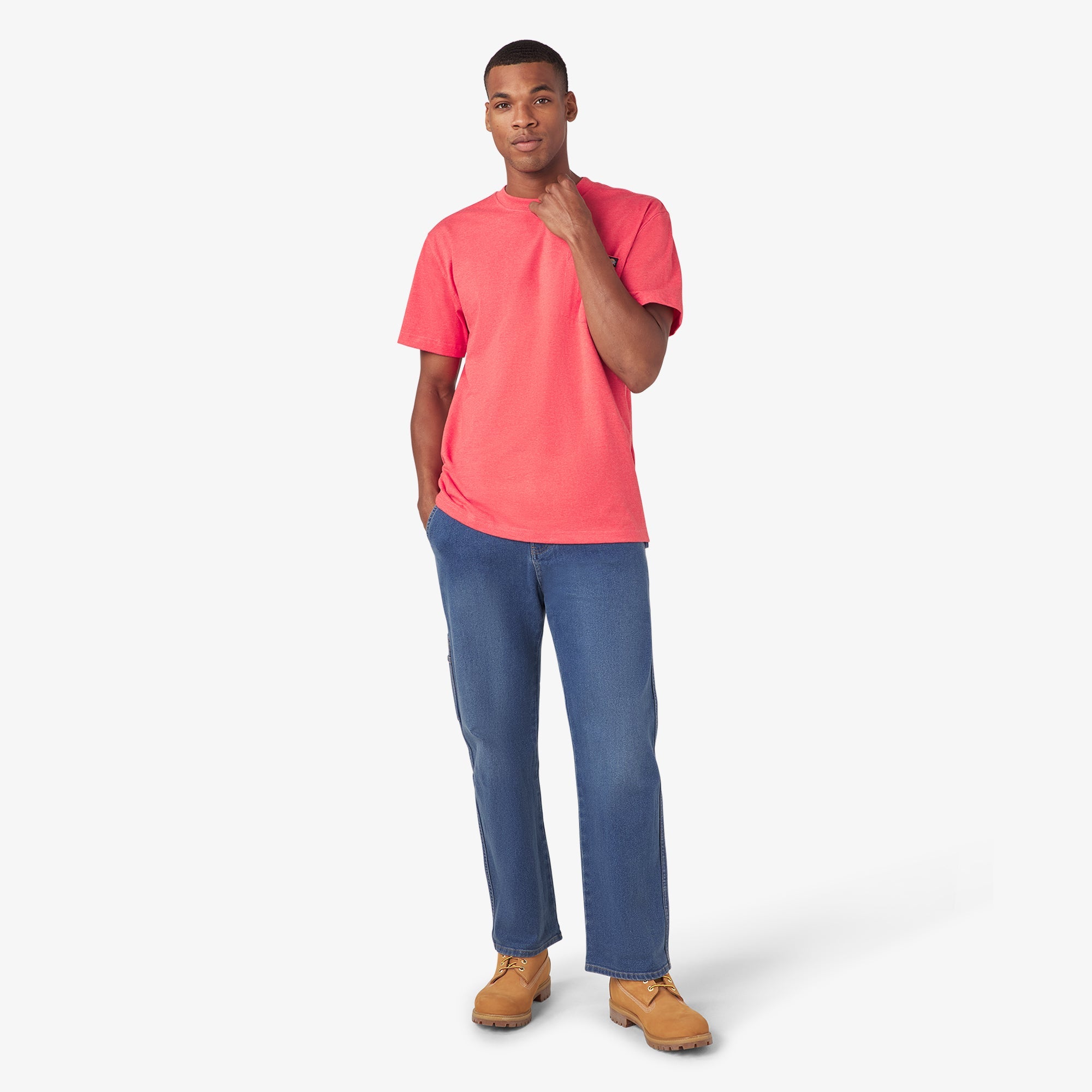 Heavyweight Heathered Short Sleeve Pocket T-Shirt