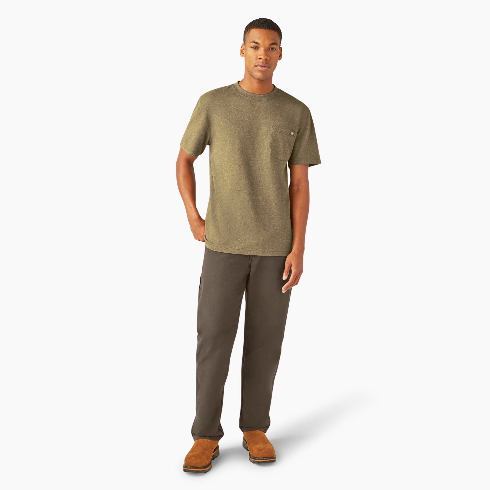 Heavyweight Heathered Short Sleeve Pocket T-Shirt