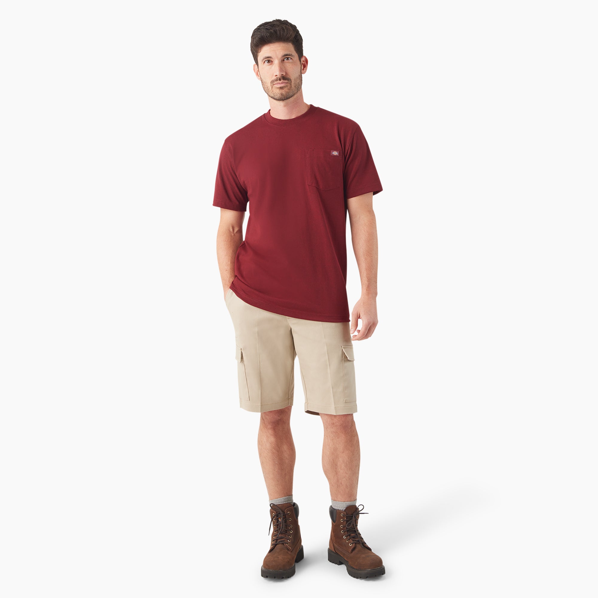 Heavyweight Heathered Short Sleeve Pocket T-Shirt