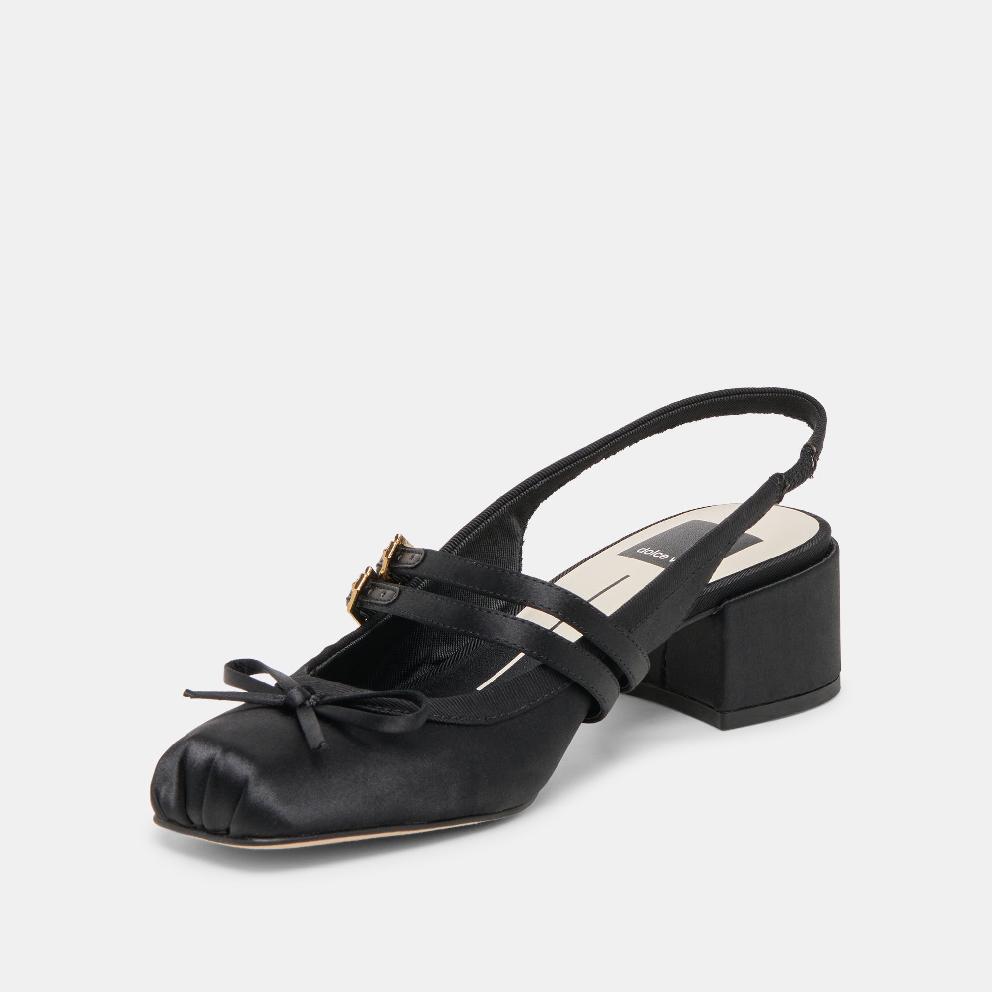 LORIS HEELS ONYX SATIN