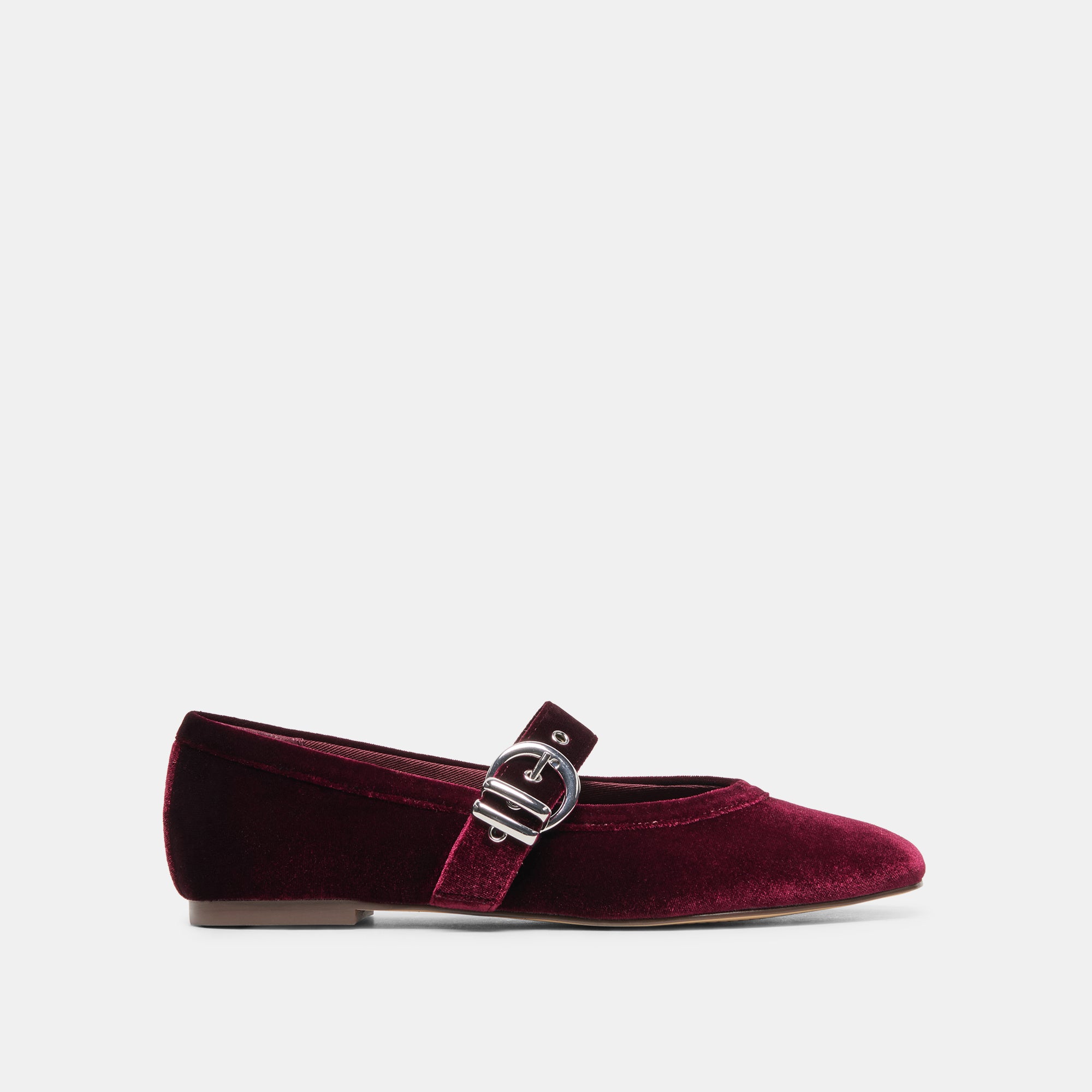 MIKEL VELVET BALLET FLATS BORDEAUX VELVET