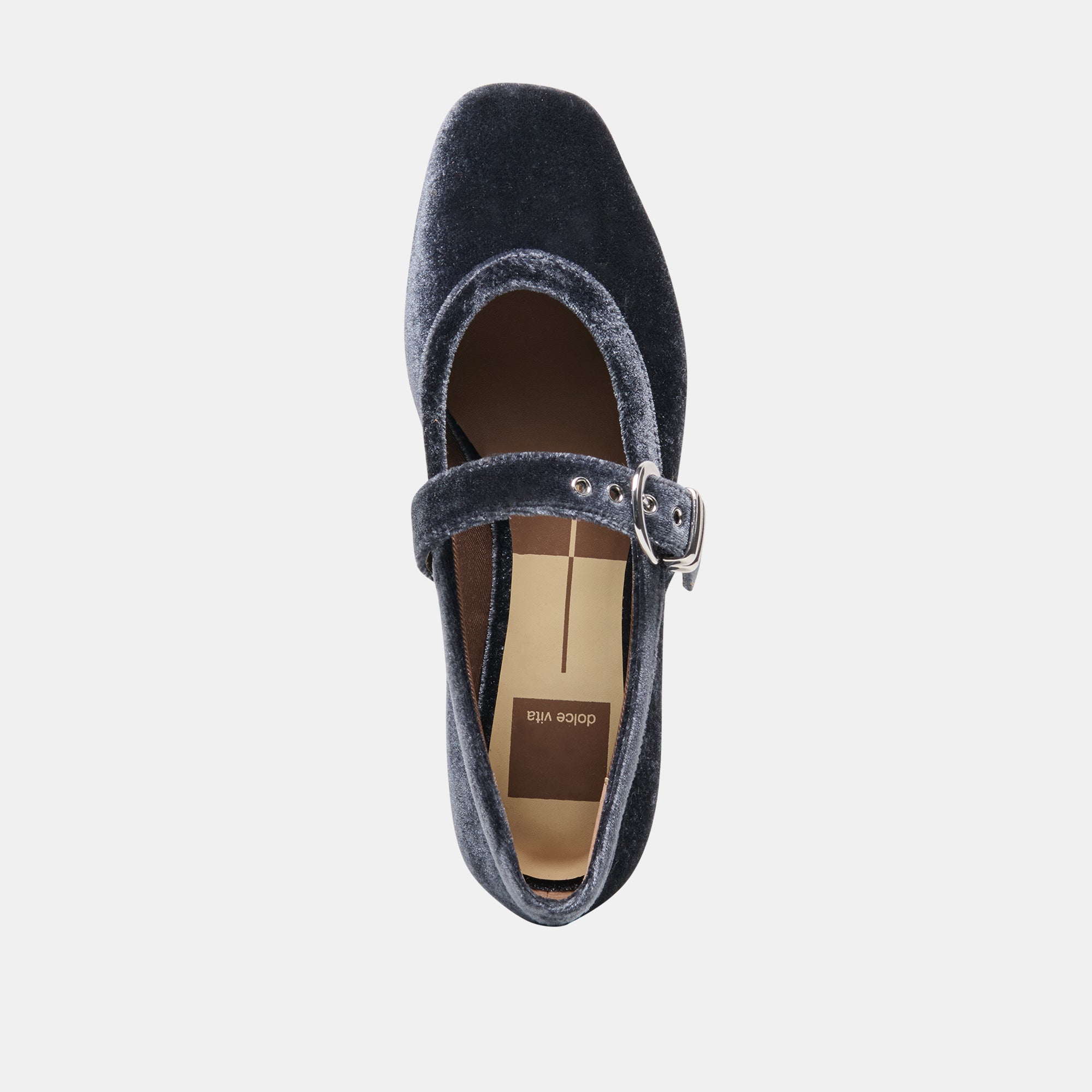 MIKEL VELVET BALLET FLATS NAVY VELVET