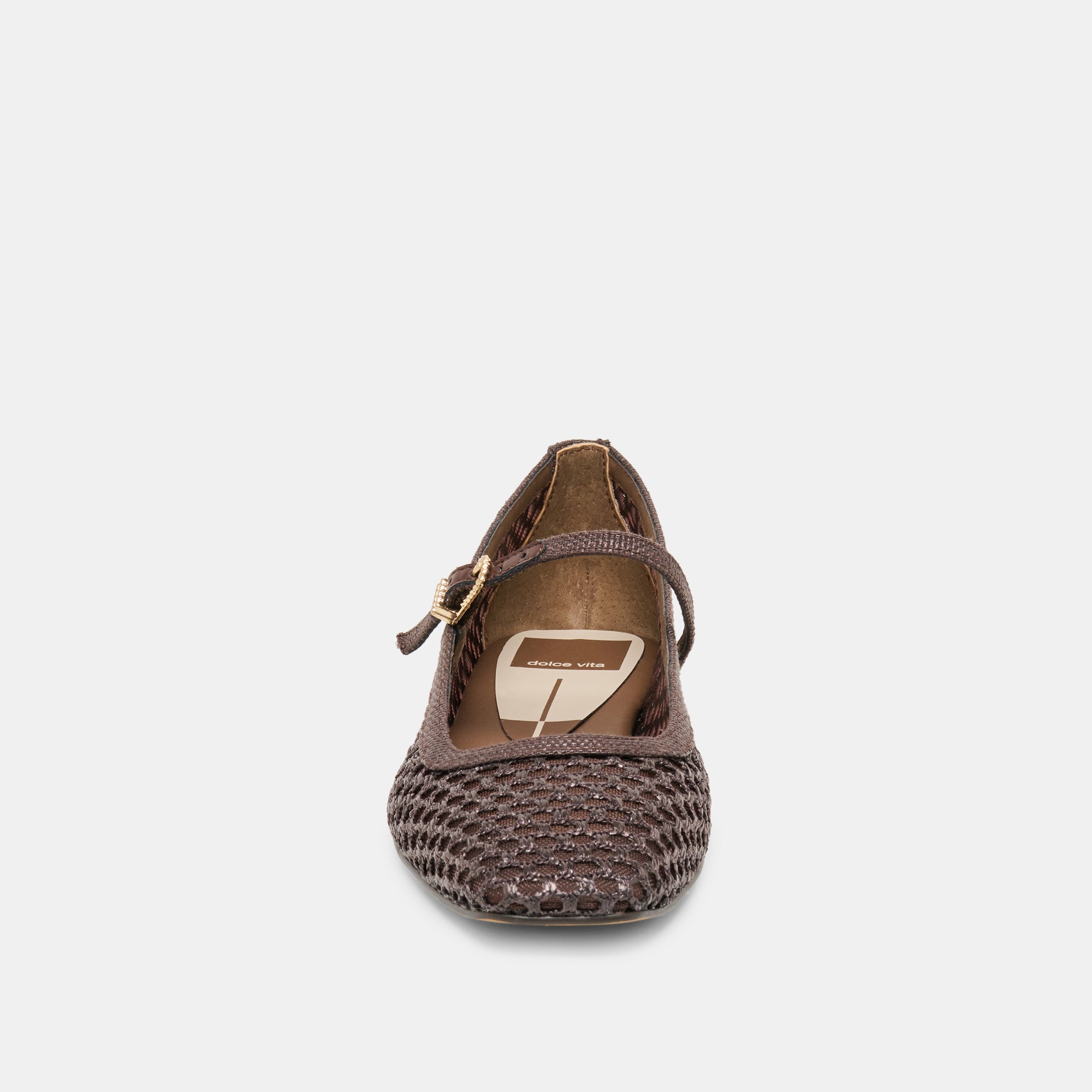 REYES BALLET FLATS CHOCOLATE WOVEN RAFFIA