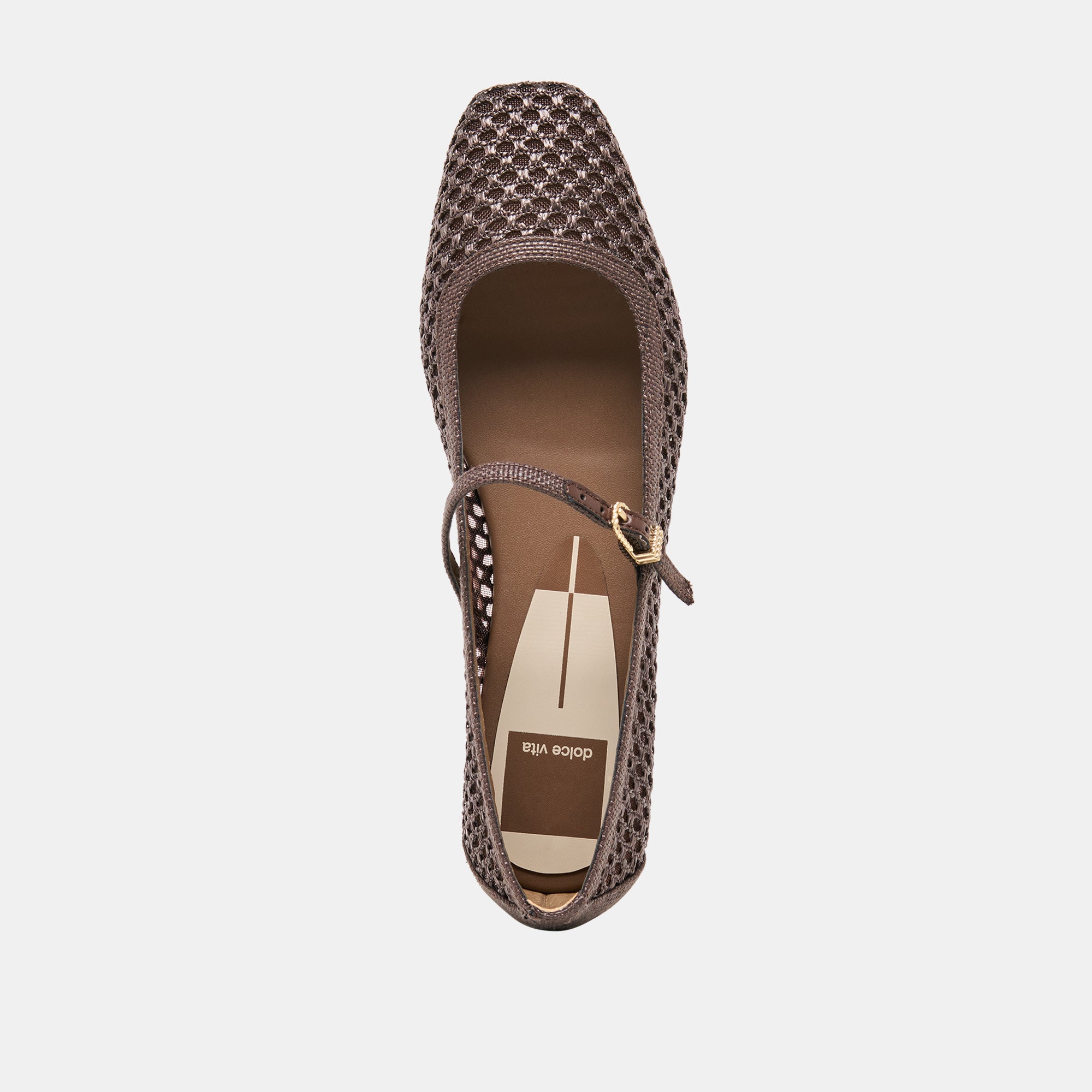 REYES BALLET FLATS CHOCOLATE WOVEN RAFFIA
